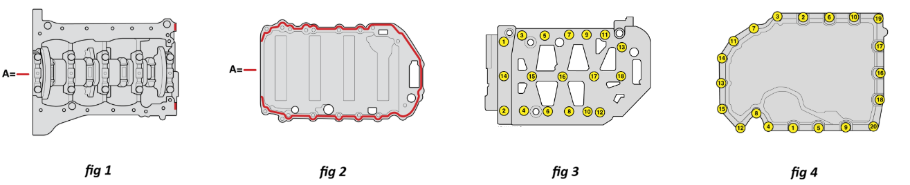 Sump bolts tightening sequence